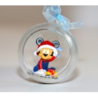 Vintage Baby Mickey in a small Christmas bauble, Disneyland Paris